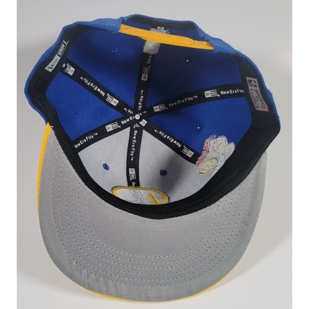 Golden State Warriors Basketball Cap New Era Adjustable Snapback Hat Fan Out NBA - Picture 8 of 10